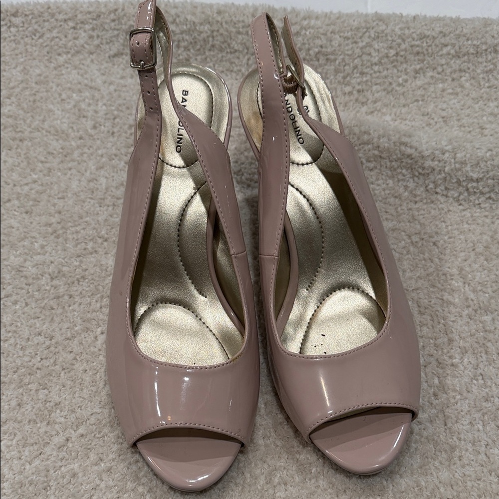 Bandolino Blush Peep Toe Slingback Heels